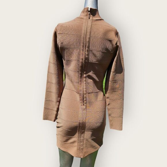 Aritzia Babaton Bandage Erickson Brown Tan Dress - Picture 4 of 15